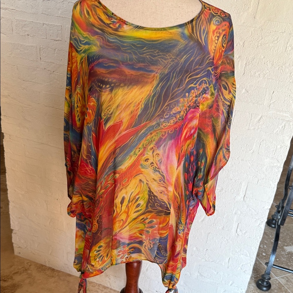 Colorful Abstract Tunic Top